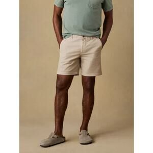 Faherty Reserve Chino Shorts y2K cotton Stone Stone Sz 34 A006585
